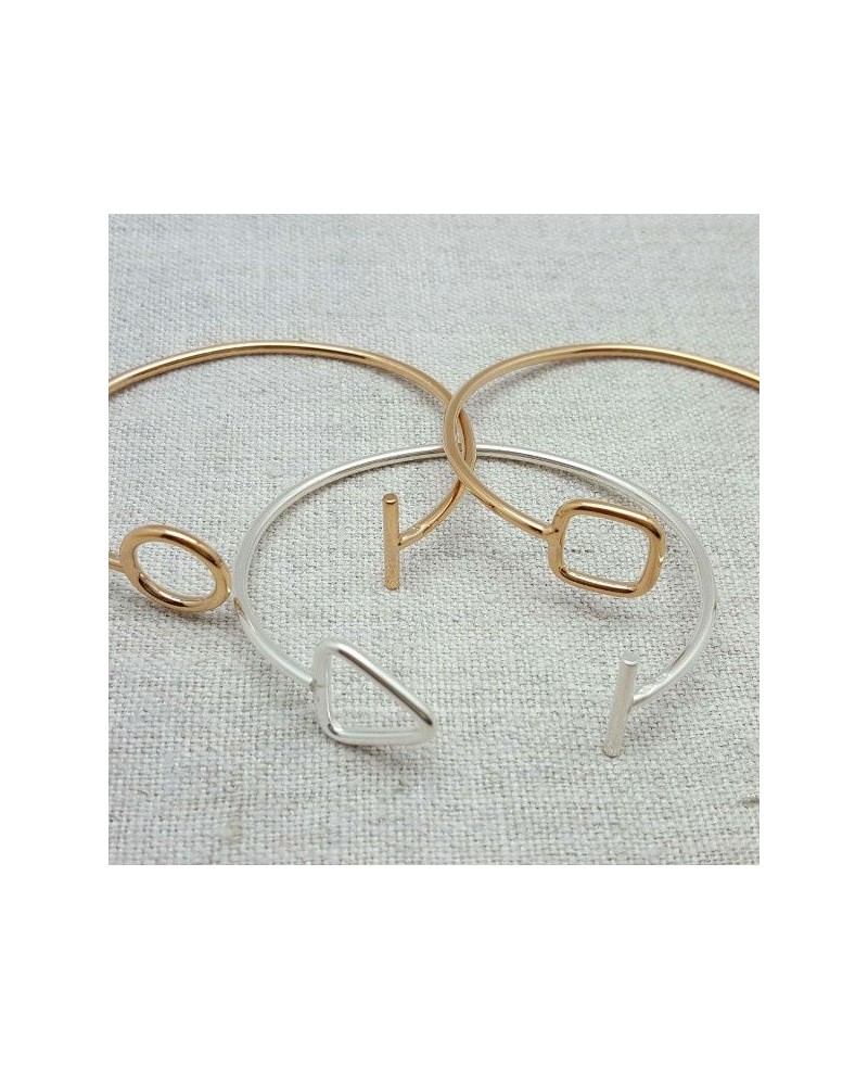 Jonc ouvert Argent ou plaqué Or