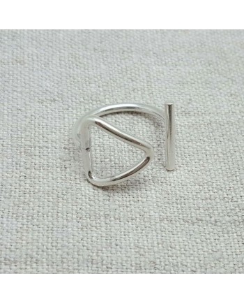 Bague ouverte Argent motif triangle