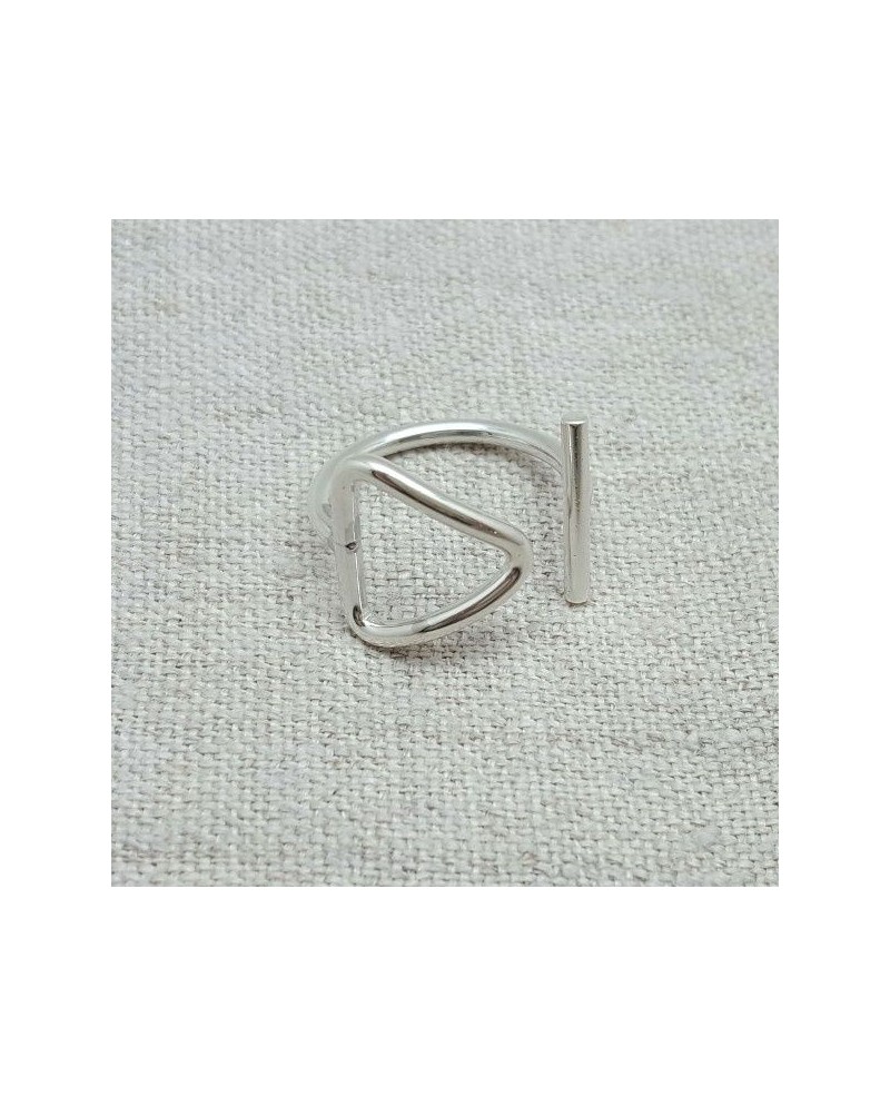 Bague ouverte Argent motif triangle