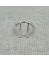 Bague ouverte argent 2 tiges