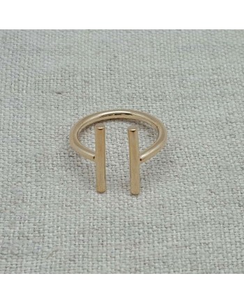 Bague ouverte plaqué Or 2 tiges