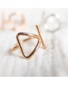 Bague motif Argent ou plaqué Or motif rond, carré ou triangle
