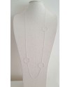 Sautoir Argent  3 anneaux 80cm