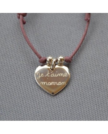 Bracelet breloques à graver médaille ou coeur