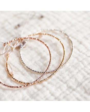 Jonc martelé Argent ou Plaqué Or 