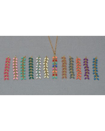 Collier maille épi émaillé