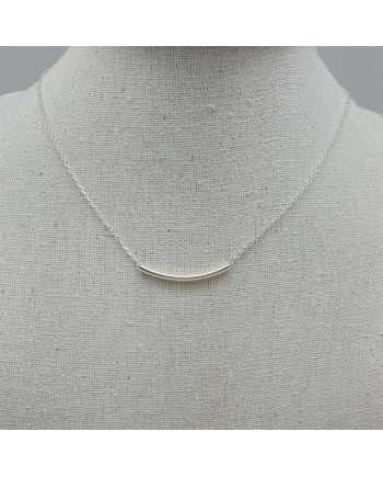 Collier ras du cou fine corne Argent sur chaîne fine