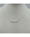 Collier ras du cou fine corne Argent sur chaîne fine