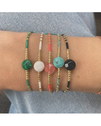 Bracelet fin tige et perles Miyuki