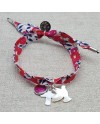Bracelet liberty colombe et croix argent