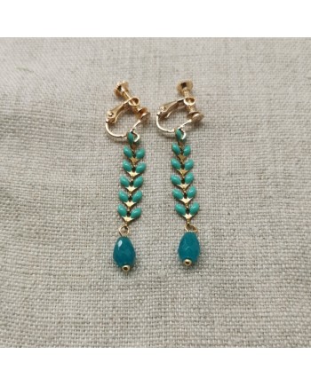 boucle d'oreille epi emaillé courte