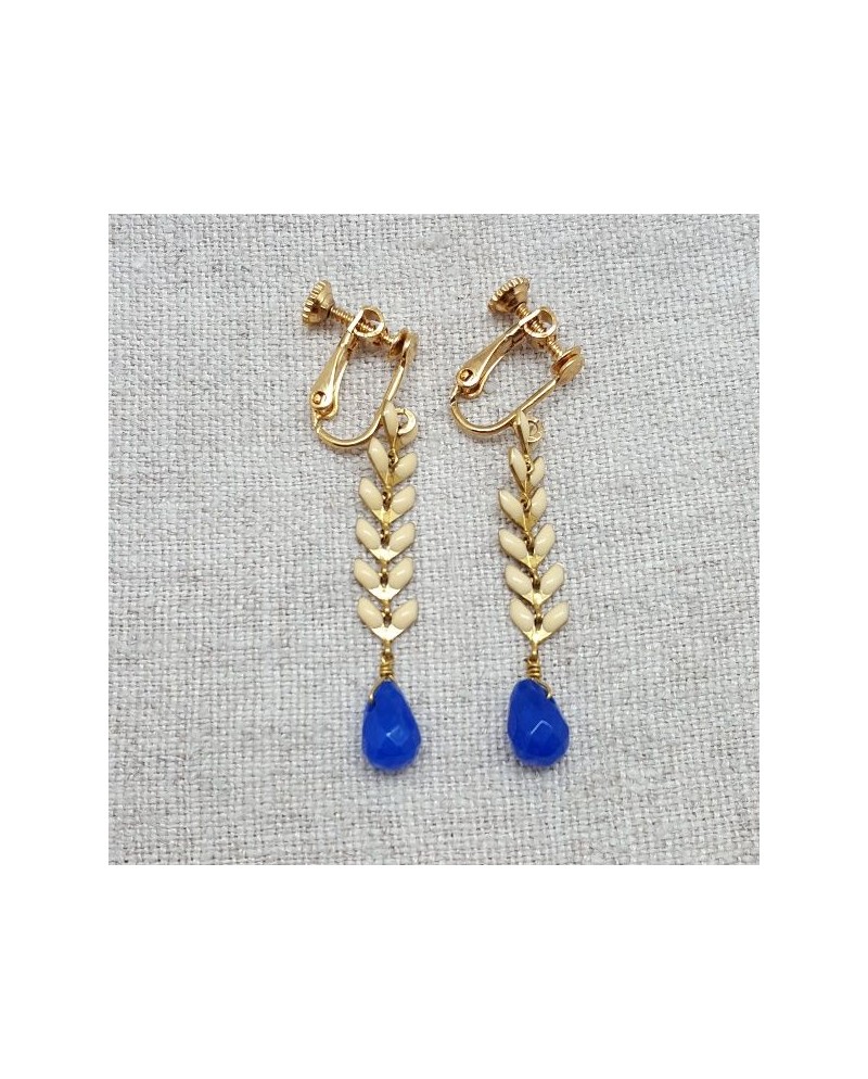 boucle d'oreille epi emaillé courte