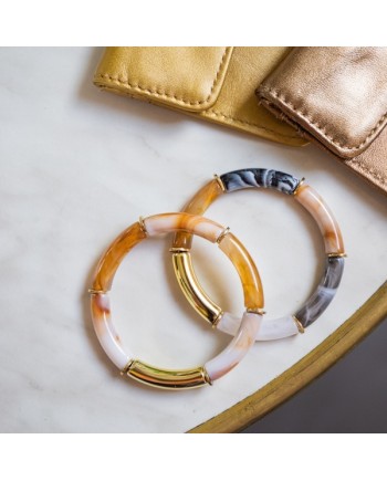 Bracelet perles tissés sur lien elastique