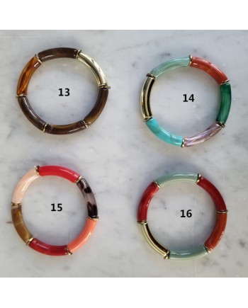 Bracelet perles tissés sur lien elastique