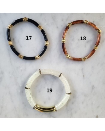 Bracelet perles tissés sur lien elastique