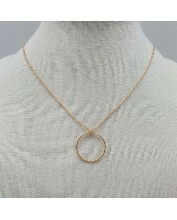 Collier anneau 20mm et chaîne