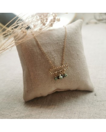 Collier motif carré ou oval Plaqué Or