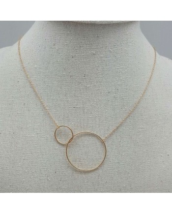 Collier deux anneaux grande taille