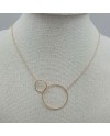 Collier deux anneaux grande taille