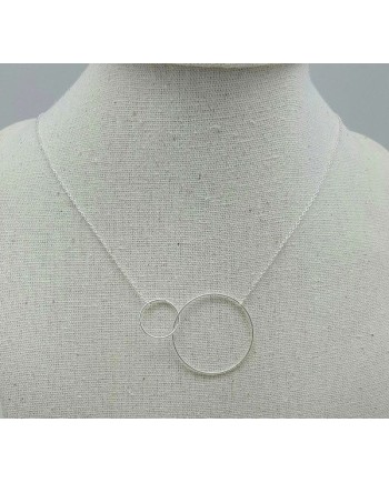 Collier deux anneaux grande taille