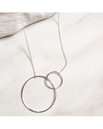 Collier deux anneaux grande taille