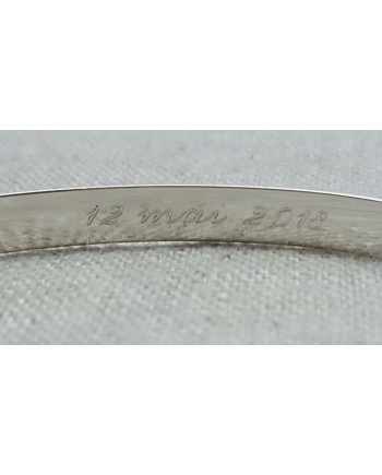 Jonc ruban taille ENFANT Argent ou Plaqué Or 