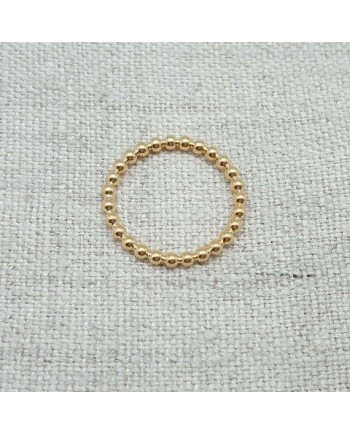Bague fine perlée plaqué Or