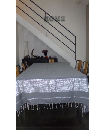 Nappes Lurex grise