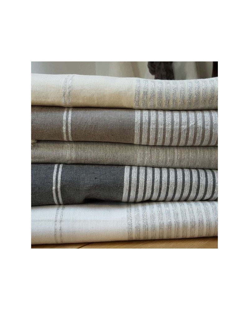 Nappes Lurex beige, corail et grise