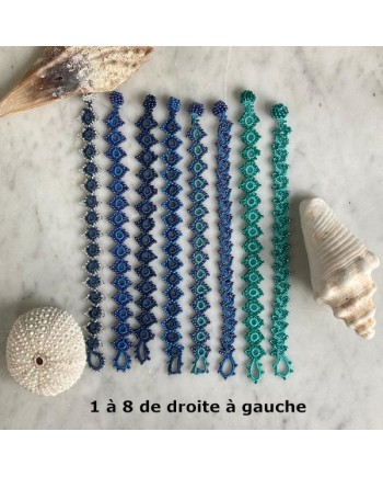 bracelet manchette fine perle fin