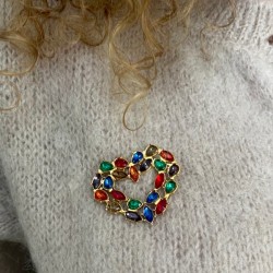 Porte clé en Argent massif personnalisable avec motif cuir fleur pompon 