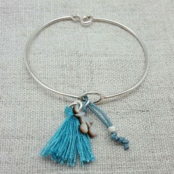 Collection de bracelet joncs enfant en Argent ou Plaqué Or, ajustable 